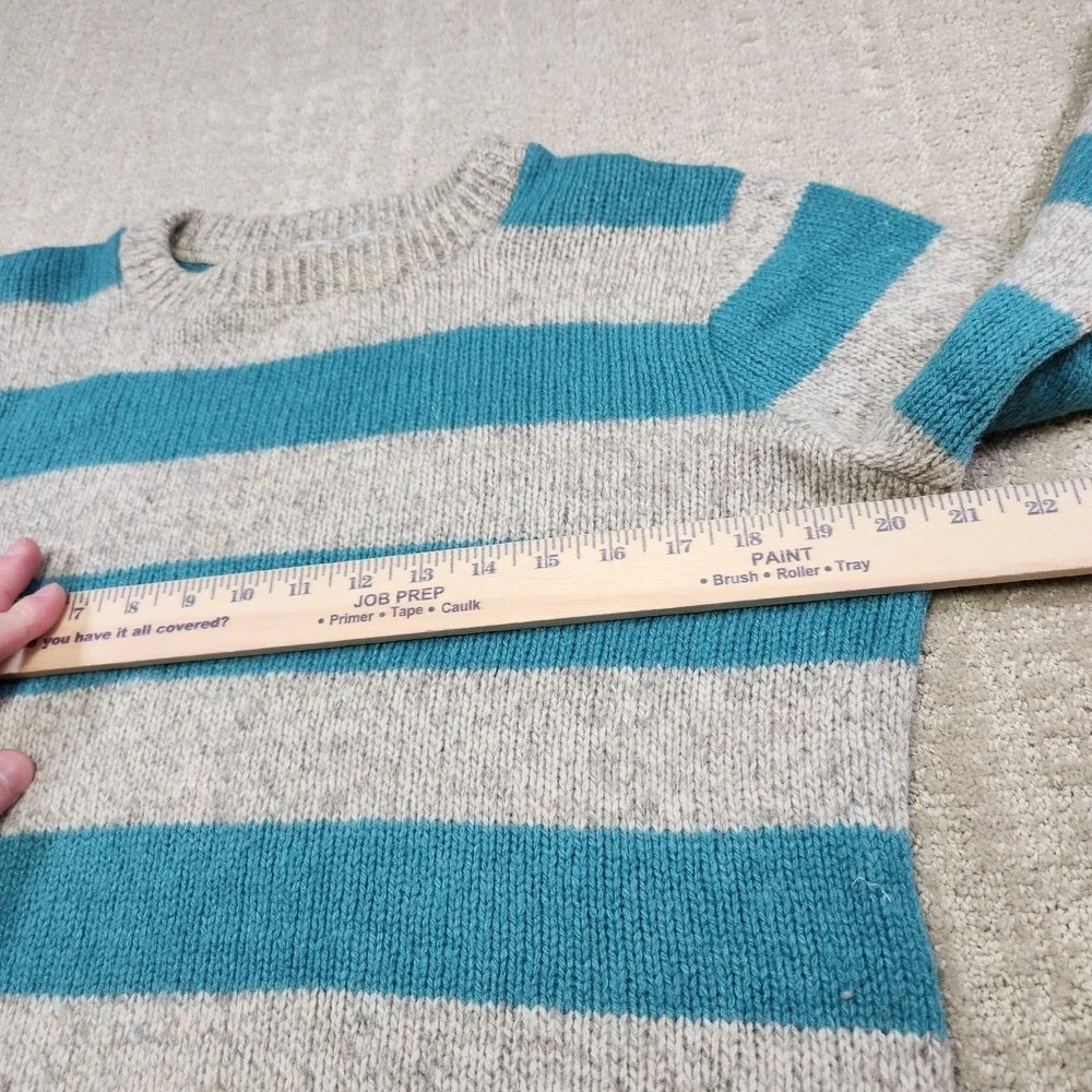 Vintage Cambridge Woolen Sweater Women Medium Wool Blend Chunky Knit Striped USA